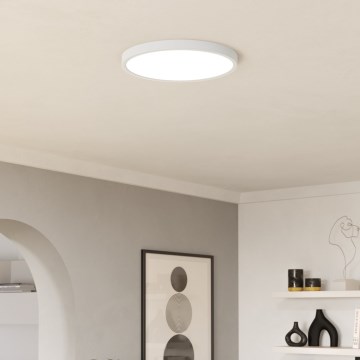 Eglo - LED RGBW ściemnialna lampa sufitowa do łazienki LED/17,5W/230V 2700-6500K śr. 39,9 cm IP44 biała