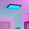 Eglo - LED RGBW ściemnialna lampa sufitowa do łazienki LED/17,8W/230V 2700-6500K 39x39 cm IP44 czarna
