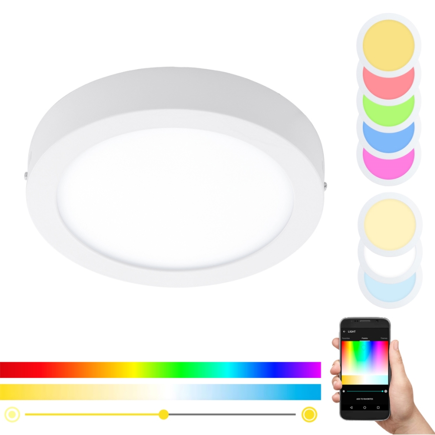 Eglo - LED RGBW ściemnialna lampa sufitowa FUEVA-C LED/21W/230V śr. 30 cm