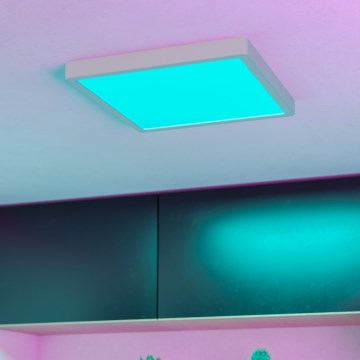 Eglo - LED RGBW ściemnialna łazienkowa lampa sufitowa LED/13,5W/230V 2700-6500K 29,5x29,5 cm IP44 biała