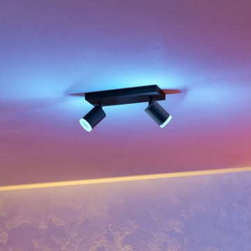 Eglo - LED RGBW ściemnialna oprawa punktowa 2xLED/3,7W/230V 2700-6500K czarna