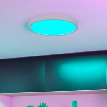 Eglo - LED RGBW ściemnialna oprawa sufitowa do łazienki LED/14,3W/230V 2700-6500K śr. 27,8 cm IP44 biała