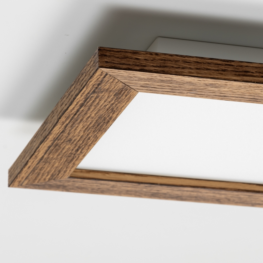 Eglo - LED RGBW ściemnialny przysufitowy panel SALOBRENA-C WOOD LED/16W/230V 2700-6500K 34x34 cm brązowy + pilot zdalnego sterowania