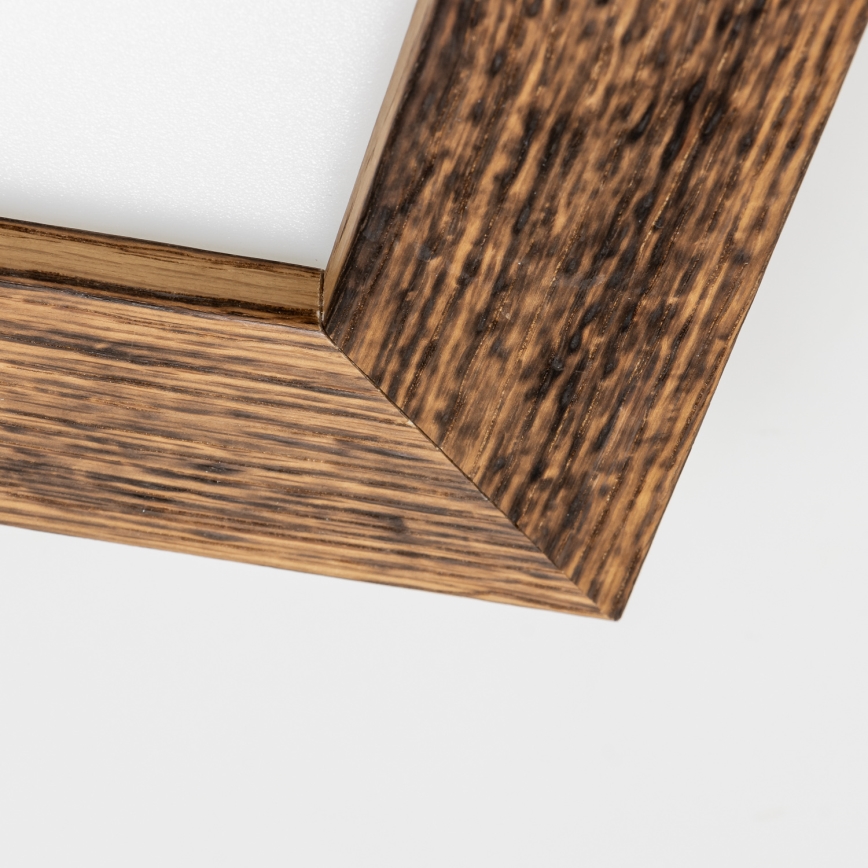 Eglo - LED RGBW ściemnialny przysufitowy panel SALOBRENA-C WOOD LED/16W/230V 2700-6500K 34x34 cm brązowy + pilot zdalnego sterowania