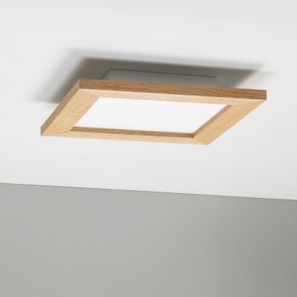 Eglo - LED RGBW Ściemnialny panel natynkowy SALOBRENA-C WOOD LED/16W/230V 2700-6500K 34x34 cm brązowy + pilot zdalnego sterowania