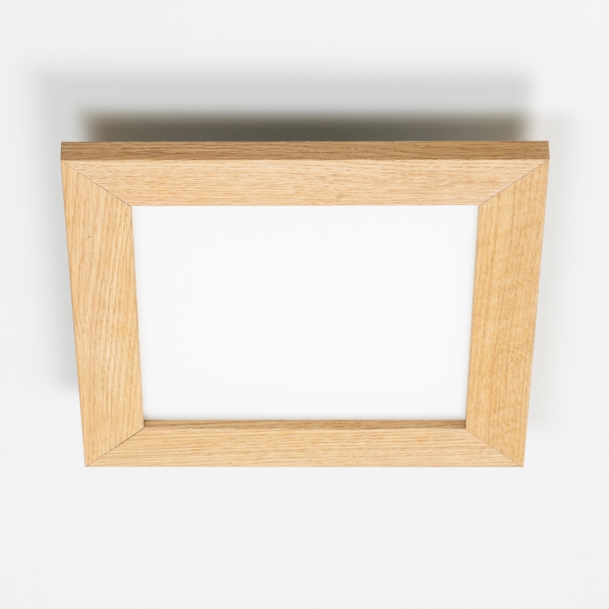 Eglo - LED RGBW Ściemnialny panel natynkowy SALOBRENA-C WOOD LED/16W/230V 2700-6500K 34x34 cm brązowy + pilot zdalnego sterowania