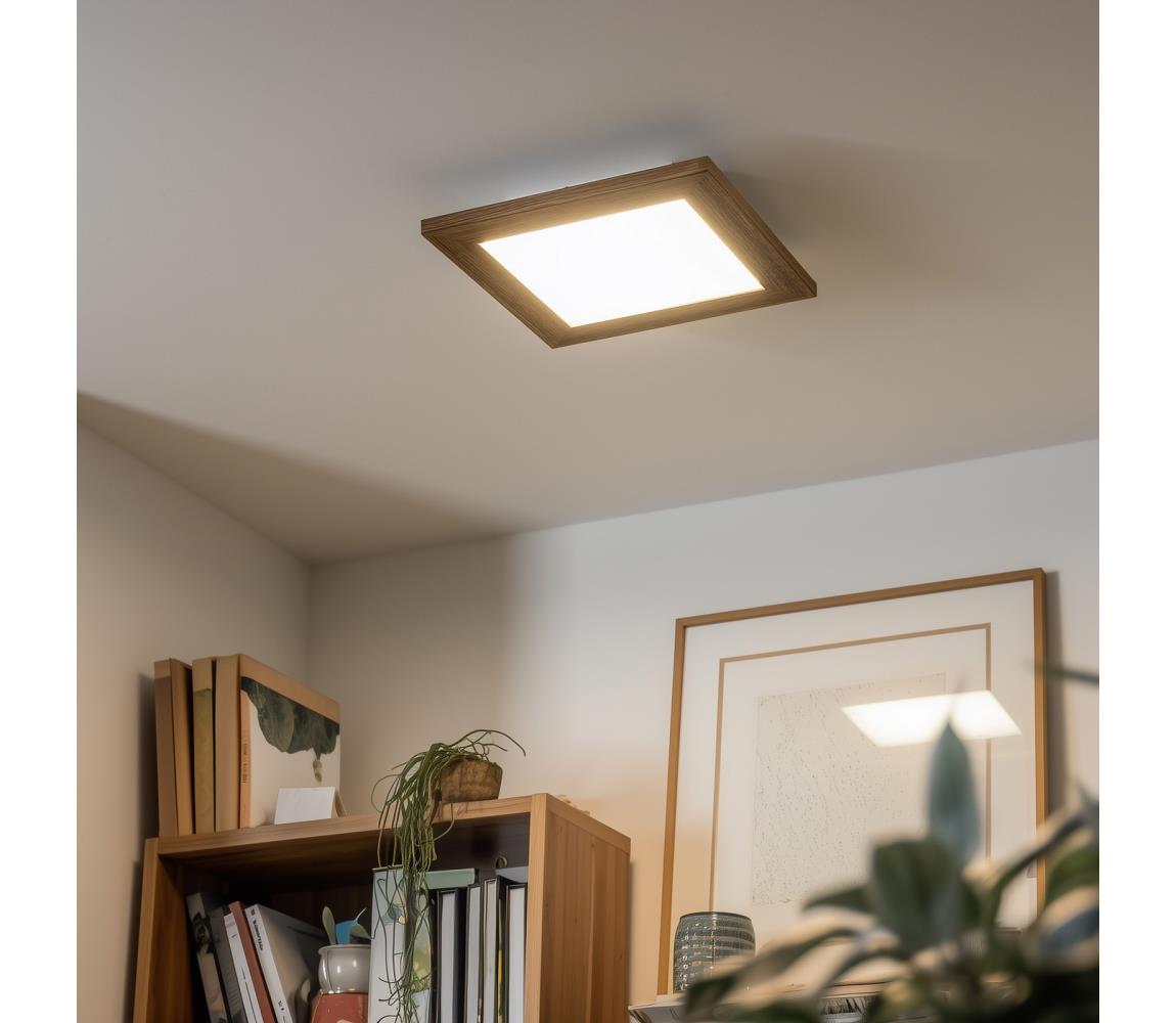 Eglo -LED RGBW Ściemnialny panel natynkowy SALOBRENA-C LED/16W/230V brązowy + pilot