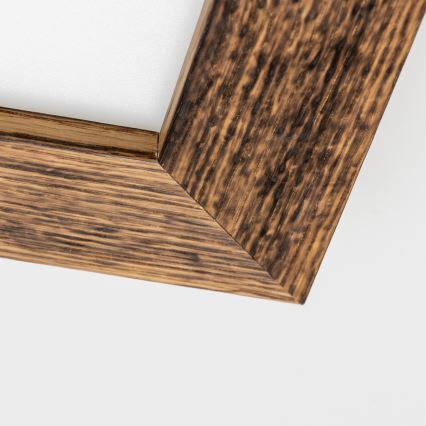 Eglo - LED RGBW Ściemnialny panel natynkowy SALOBRENA-C WOOD LED/16W/230V 2700-6500K 34x34 cm brązowy + pilot zdalnego sterowania