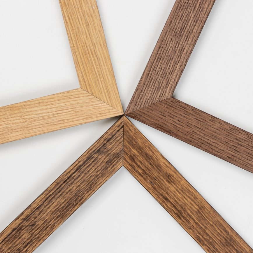 Eglo - LED RGBW Ściemnialny panel natynkowy SALOBRENA-C WOOD LED/16W/230V 2700-6500K 34x34 cm brązowy + pilot zdalnego sterowania