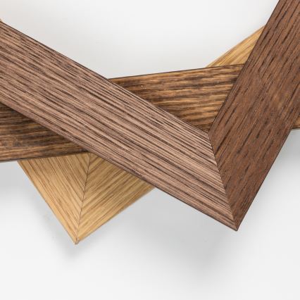 Eglo - LED RGBW Ściemnialny panel natynkowy SALOBRENA-C WOOD LED/16W/230V 2700-6500K 34x34 cm brązowy + pilot zdalnego sterowania