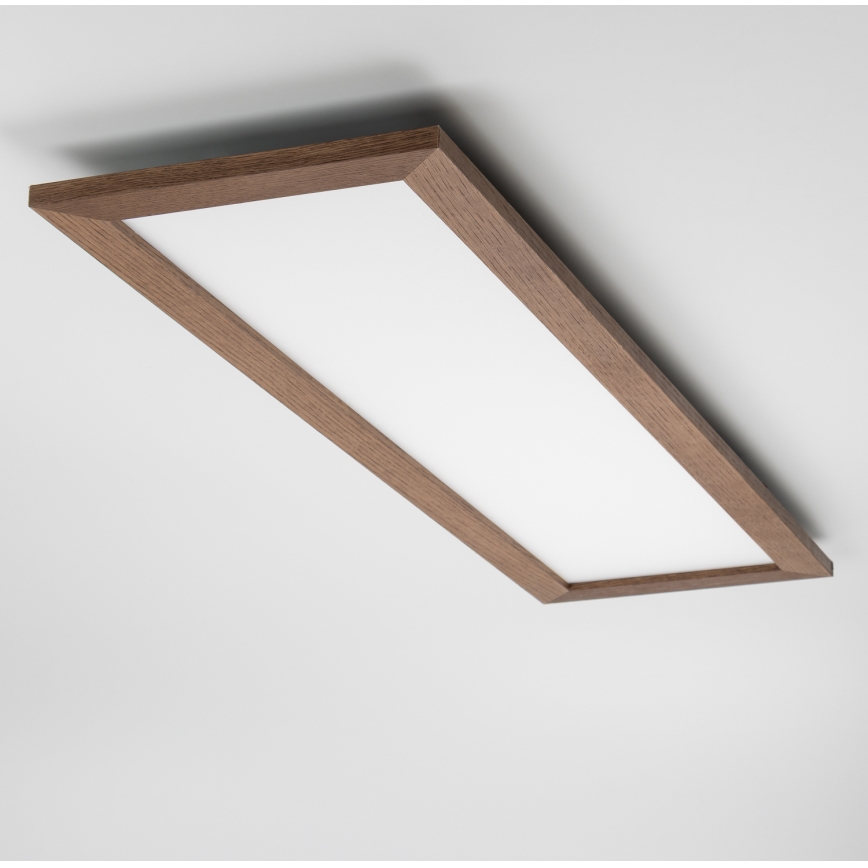 Eglo - LED RGBW Ściemnialny panel natynkowy/wpuszczany SALOBRENA-C WOOD LED/34W/230V 2700-6500K 34x124 cm ciemnobrązowy + pilot zdalnego sterowania