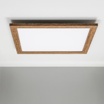 Eglo - LED RGBW Ściemnialny panel natynkowy SALOBRENA-C WOOD LED/30,5W/230V 2700-6500K 64x64 cm brązowy + pilot zdalnego sterowania
