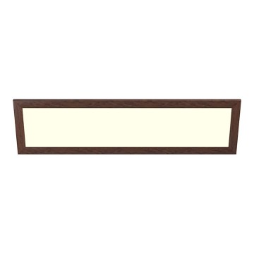 Eglo - LED RGBW Ściemnialny panel natynkowy/wpuszczany SALOBRENA-C WOOD LED/34W/230V 2700-6500K 34x124 cm ciemnobrązowy + pilot zdalnego sterowania
