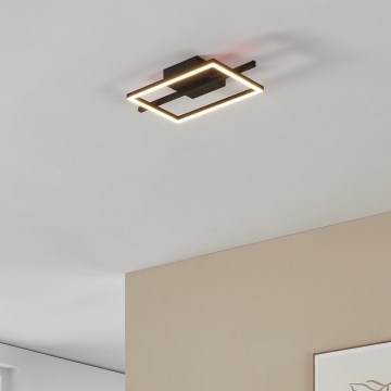 Eglo - LED RGBW Ściemnialny plafon LED/17W/230V 2700-6500K czarne + pilot zdalnego sterowania