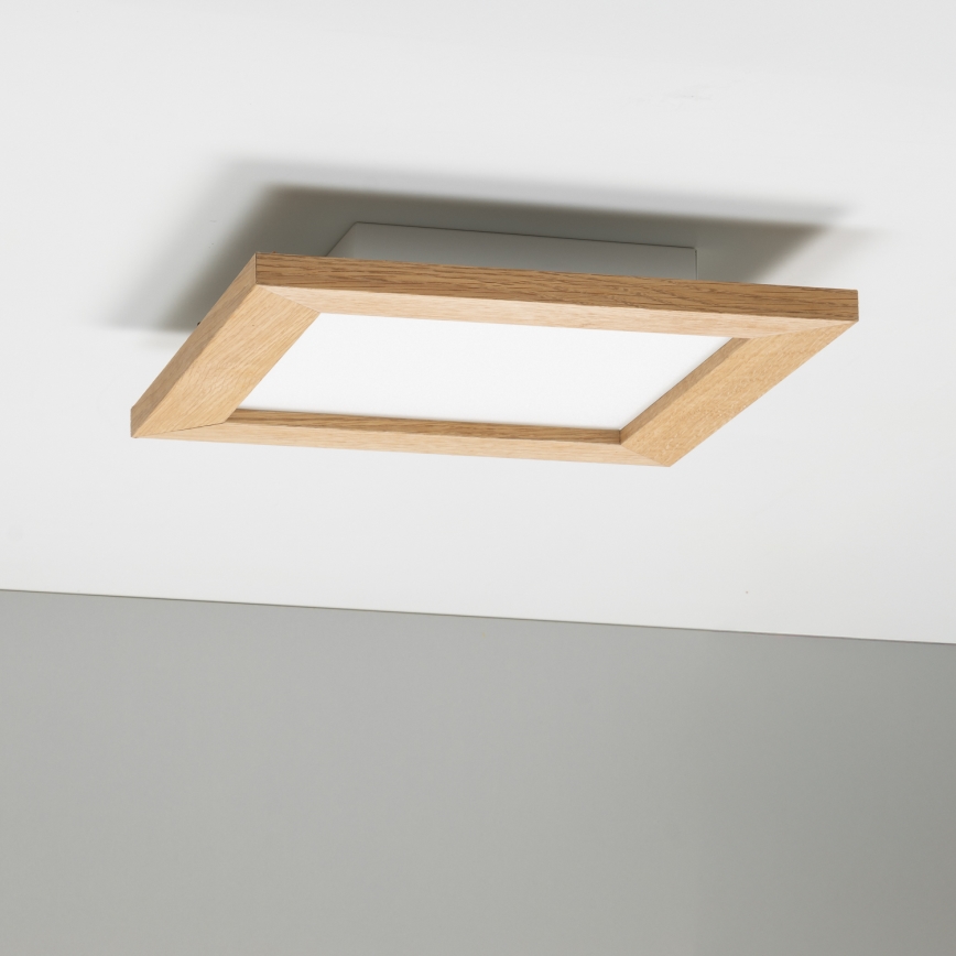 Eglo - LED RGBW ściemnialny przysufitowy panel SALOBRENA-C WOOD LED/16W/230V 2700-6500K 34x34 cm brązowy + pilot zdalnego sterowania