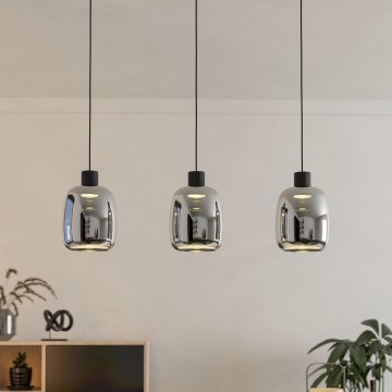 Eglo - LED RGBW Ściemnialny żyrandol na lince 3xLED/3,7W/230V 2700-6500K szare