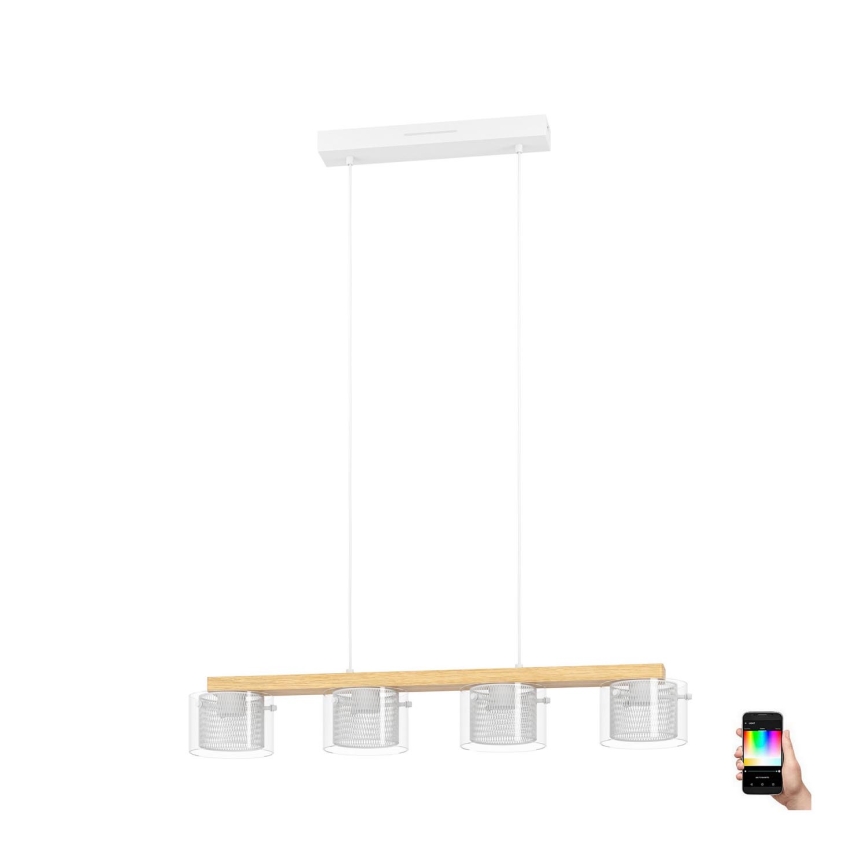 Eglo - LED RGBW Ściemnialny żyrandol na lince 4xLED/3,7W/230V 2700-6500K
