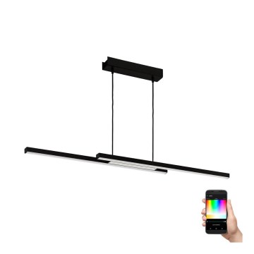 Eglo - LED RGBW ściemnialny żyrandol na linkach LED/32W/230V czarny ZigBee