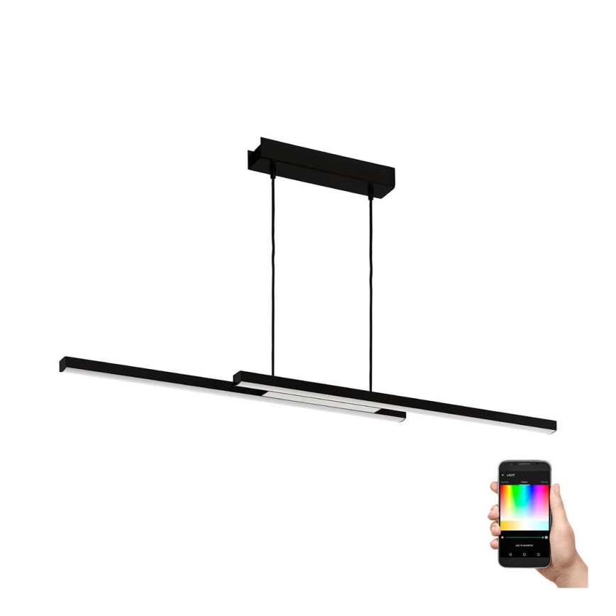 Eglo - LED RGBW ściemnialny żyrandol na linkach LED/32W/230V czarny ZigBee