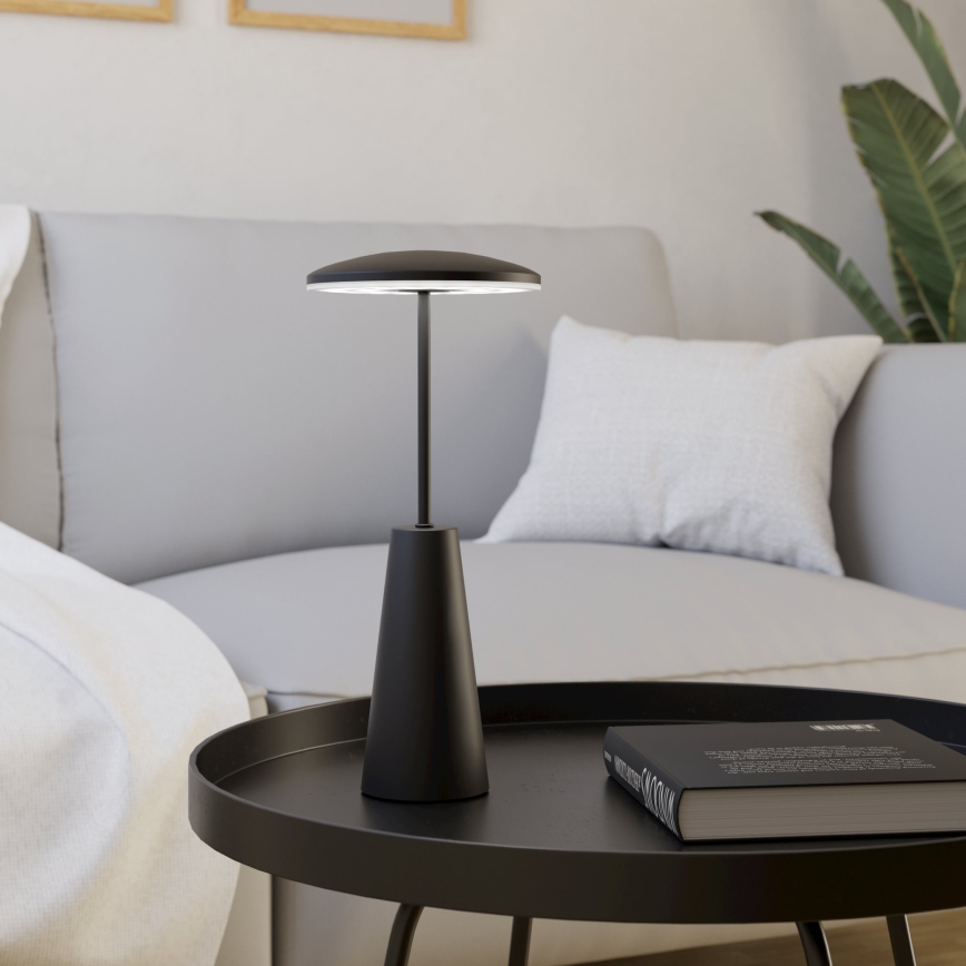 Eglo - LED Ściemnialna dotykowa zewnętrzna lampa LED/2,8W/5V 2400K/3000K/4000K 5200 mAh IP54 czarny
