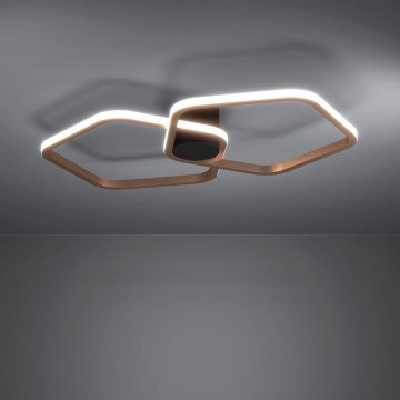 Eglo - LED ściemnialna lampa sufitowa LED/20W/230V złota z pilotem