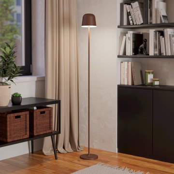 Eglo - LED Ściemnialna zewnętrzna ładowalna lampa podłogowa LED/4,3W/230V 2400/3000/4000K IP54 brązowy