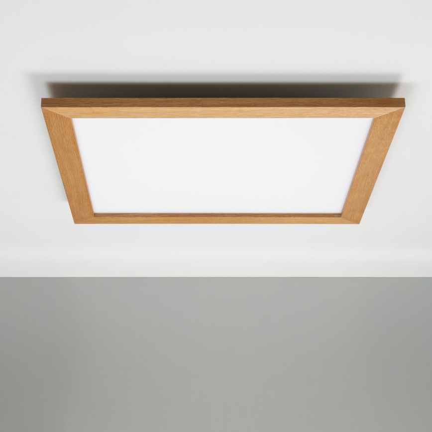 Eglo - LED Ściemnialny panel natynkowy SALOBRENA-CL WOOD LED/31W/230V 2700-6500K 64x64 cm brązowy