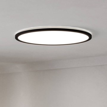 Eglo - LED Ściemnialny plafon łazienkowy LED/16,8W/230V 2700-6500K śr. 50 cm IP44 czarny + zdalne sterowanie