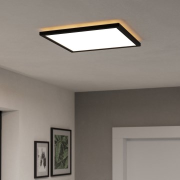 Eglo - LED Ściemnialny plafon łazienkowy LED/17,6W/230V 2700-6500K 39x39 cm IP44 czarny + zdalne sterowanie