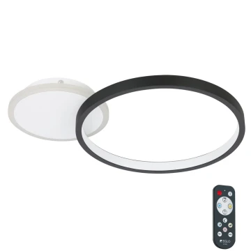 Eglo - LED Ściemnialny plafon LED/15W/230V czarny + pilot