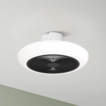 Eglo - LED Ściemnialny wentylator sufitowy LED/25,5W/230V biały/czarny + pilot