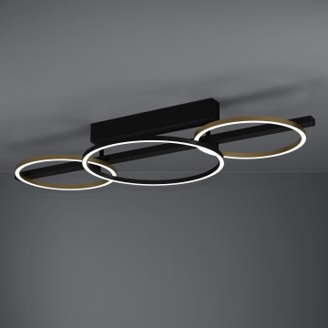 Eglo - LED Ściemnialny żyrandol natynkowy 2xLED/12,5W/230V + LED/15,5W 3000K czarny
