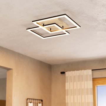 Eglo - LED Ściemnialny żyrandol natynkowy 4xLED/32W/230V 2700-6500K brązowe/czarne