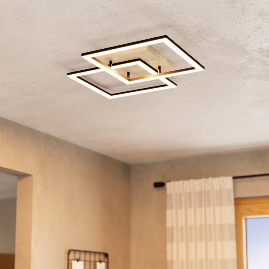 Eglo - LED Ściemnialny żyrandol natynkowy 4xLED/32W/230V 2700-6500K brązowe/czarne