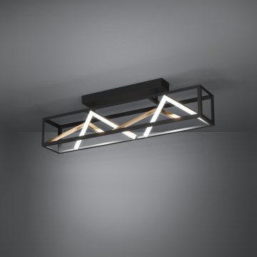 Eglo - LED Ściemnialny żyrandol natynkowy LED/45W/230V 2700-6500K czarny/złoty + zdalne sterowanie