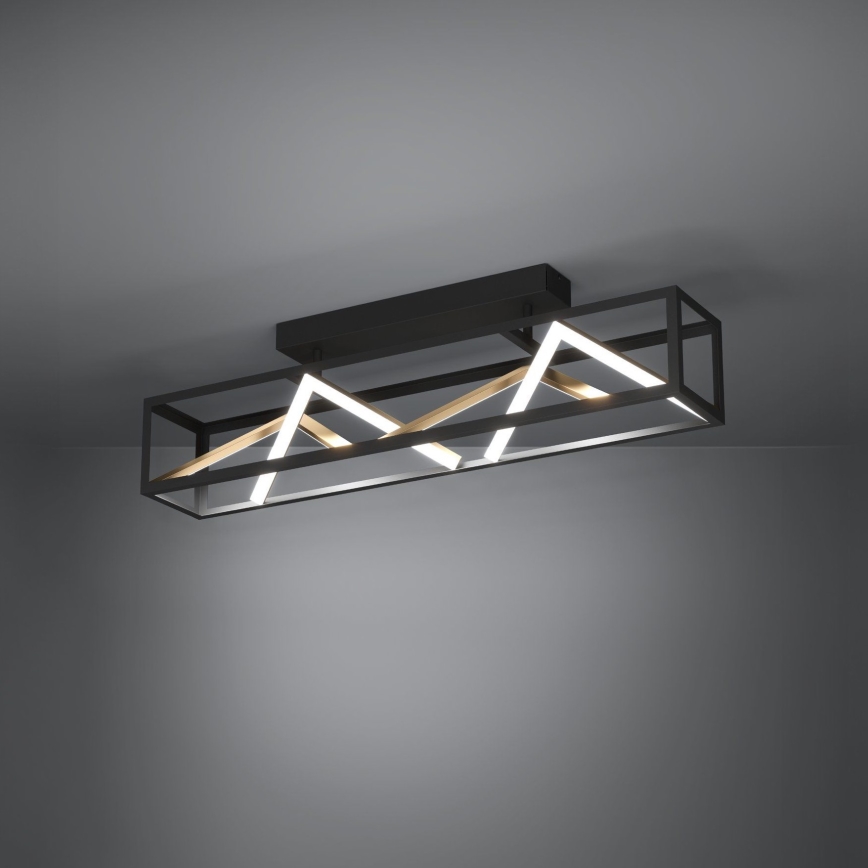 Eglo - LED Ściemnialny żyrandol natynkowy LED/45W/230V 2700-6500K czarny/złoty + zdalne sterowanie
