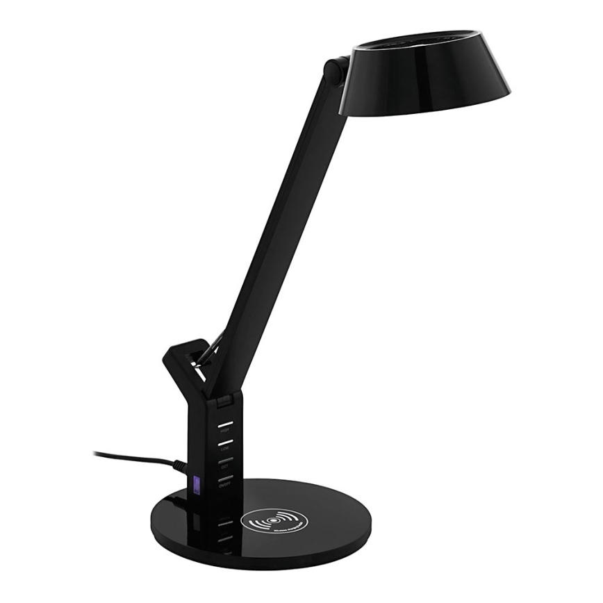 Eglo  - LED Ściemniana dotykowa lampa stołowa z bezdotykowym ładowaniem LED/4,8W/230V czarna