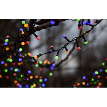 Eglo 472-53 - LED Zewnętrzny łańcuch bożonarodzeniowy BERRY MINI 700xLED/8 funkcji 14m wielobarwny IP44