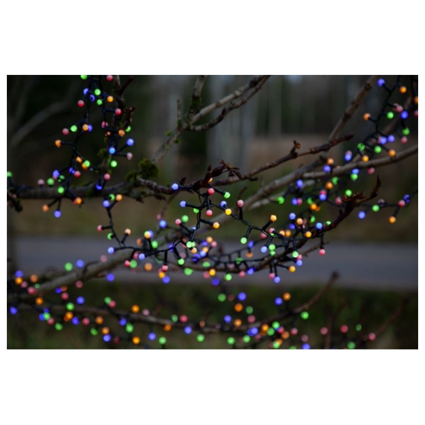 Eglo 472-53 - LED Zewnętrzny łańcuch bożonarodzeniowy BERRY MINI 700xLED/8 funkcji 14m wielobarwny IP44