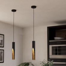 Eglo - LED Żyrandol na lince 1xGU10/4,5W/230V czarny/złoty