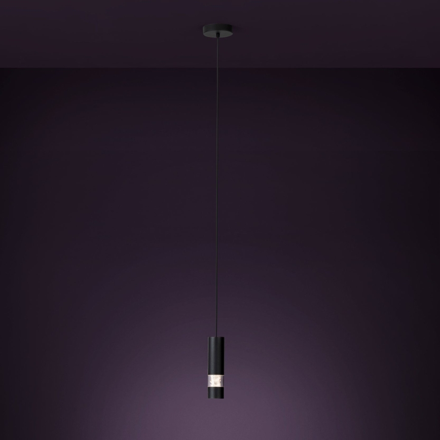 Eglo - LED Żyrandol na lince 1xGU10/4,6W/230V czarny