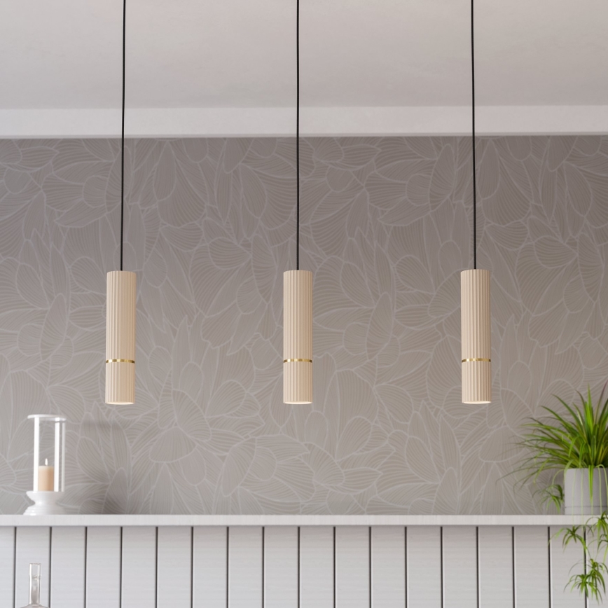 Eglo - LED Żyrandol na lince 3xGU10/5W/230V 3000K beżowe