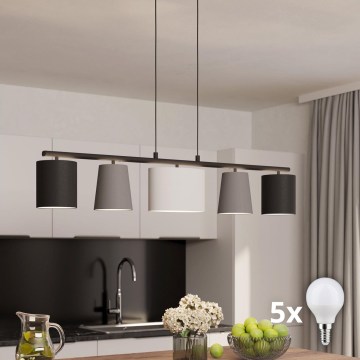 Eglo - LED Żyrandol na lince 5xE14/25W/230V
