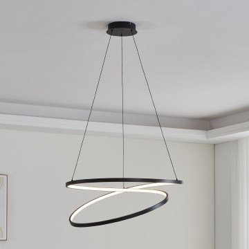 Eglo - LED Żyrandol na lince LED/42W/230V 3000K czarne
