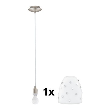 Eglo - LED Żyrandol na lince MY CHOICE 1xE14/4W/230V  matowy chrom/biały
