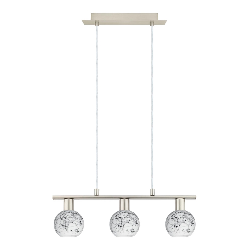 Eglo - LED Żyrandol na lince MY CHOICE 3xE14/4W/230V matowy chrom/biały/czarny
