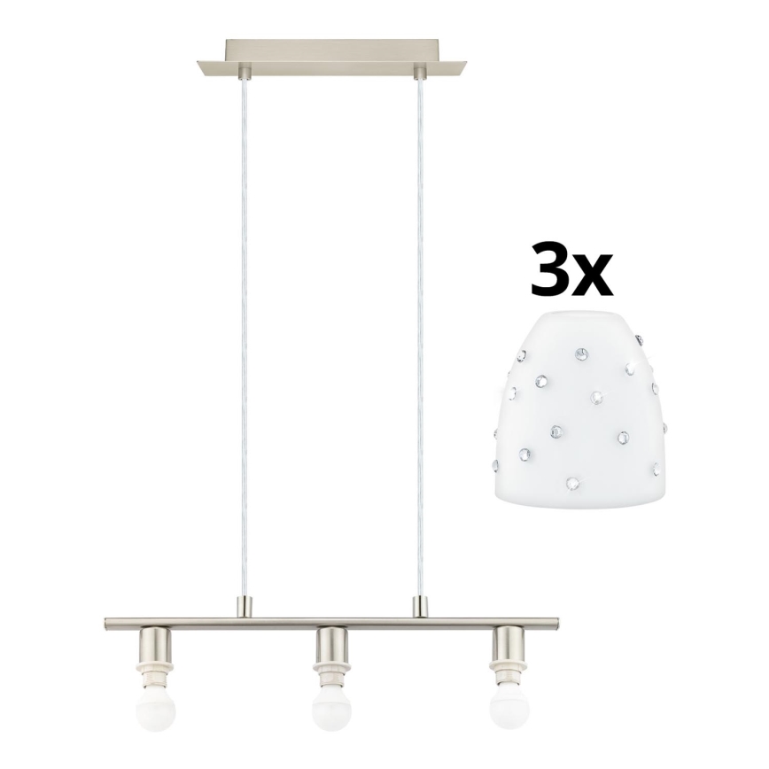 Eglo - LED Żyrandol na lince MY CHOICE 3xE14/4W/230V matowy chrom/biały