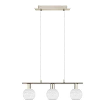 Eglo - LED Żyrandol na lince MY CHOICE 3xE14/4W/230V matowy chrom/biały