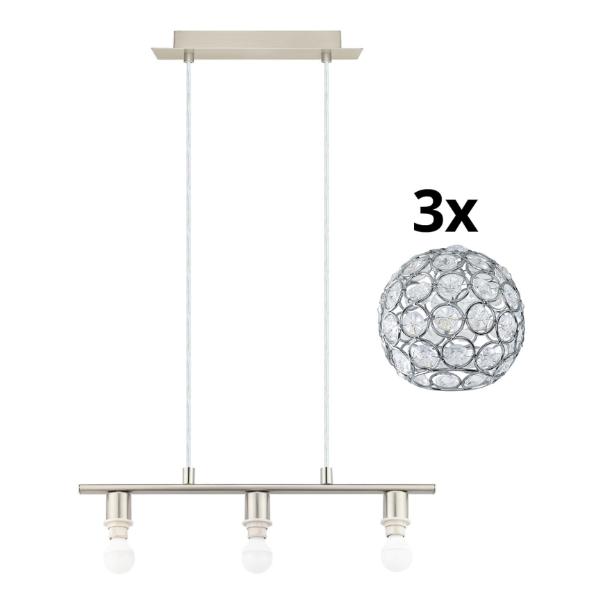 Eglo - LED Żyrandol na lince MY CHOICE 3xE14/4W/230V matowy chrom