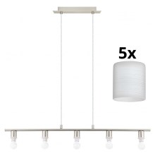 Eglo - LED Żyrandol na lince MY CHOICE 5xE14/4W/230V chrom/biały